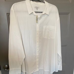 Madewell White Button Down Shirt